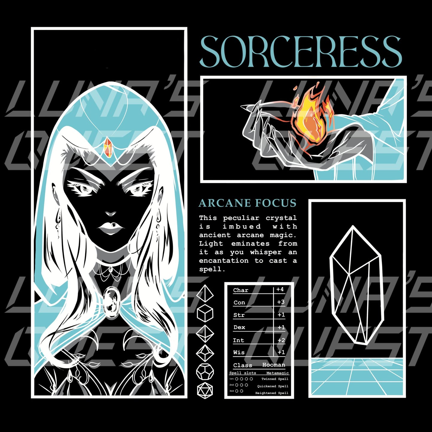 Dancing Lights Sorceress Crewneck Sweatshirt