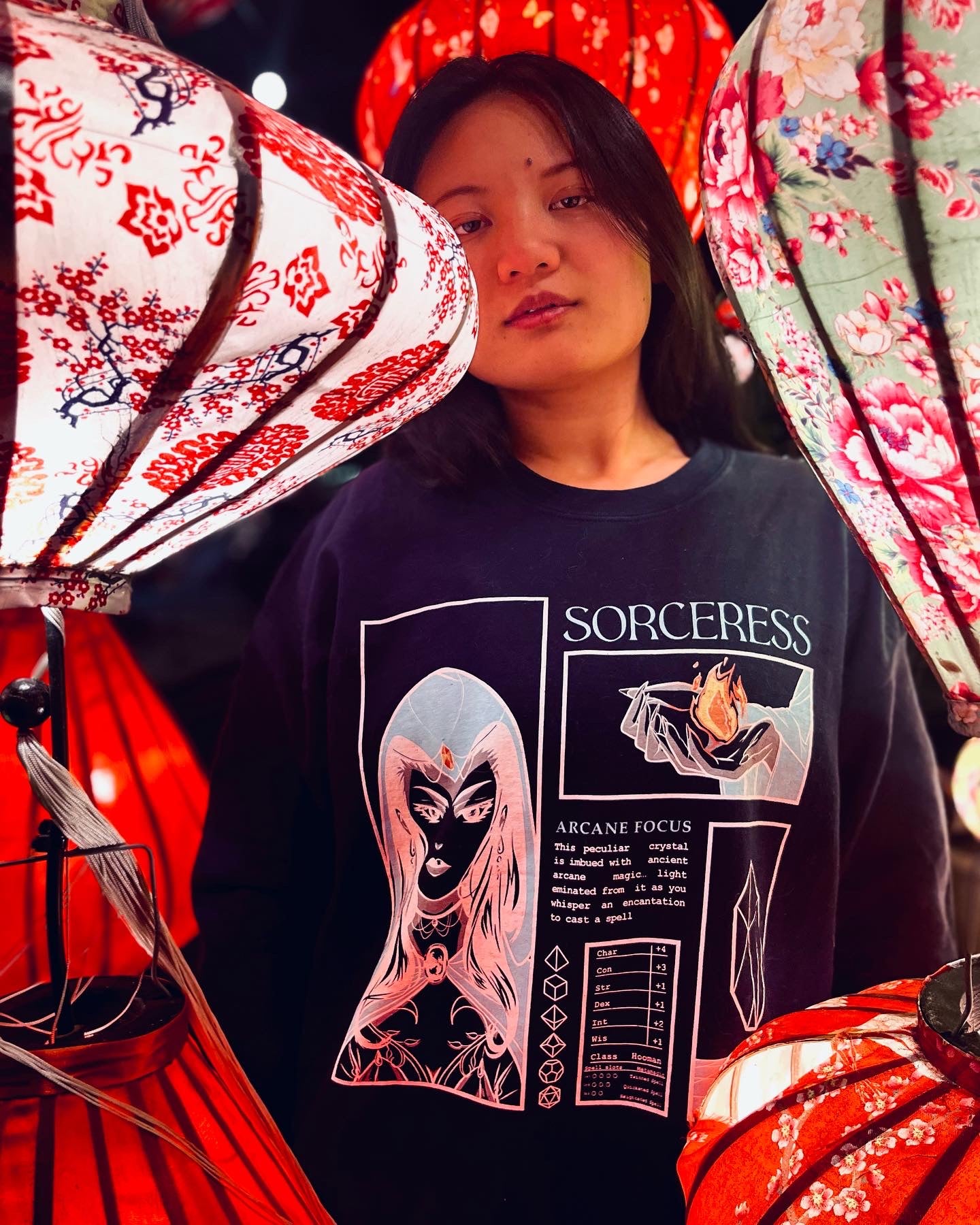 Dancing Lights Sorceress Crewneck Sweatshirt